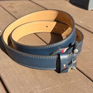 Blue Leather Belt